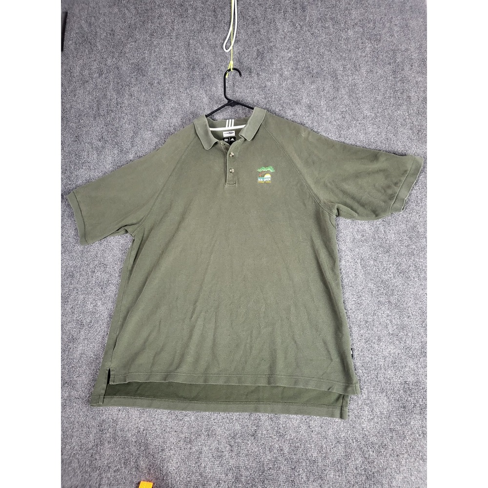 Adidas Golf Polo Shirt 2008 US Open Torrey Pines ClimaLite Stretch Men‎ Sz L